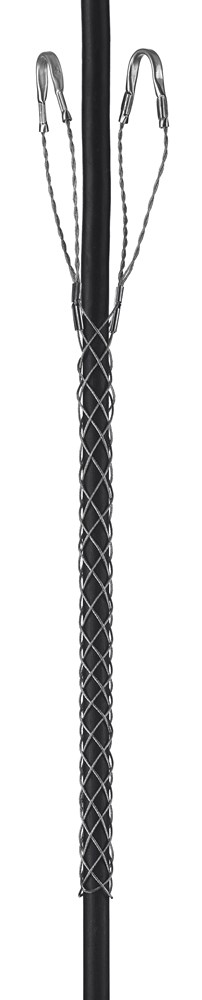 Wire and Cable Management, Support Grip, Double Eye, Closed Mesh, Stainless Steel, 1.75-1.99