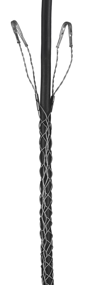 Wire and Cable Management, Support Grip, Double Eye, Split Mesh, Lace Closing, Stainless Steel, 1.00-1.24