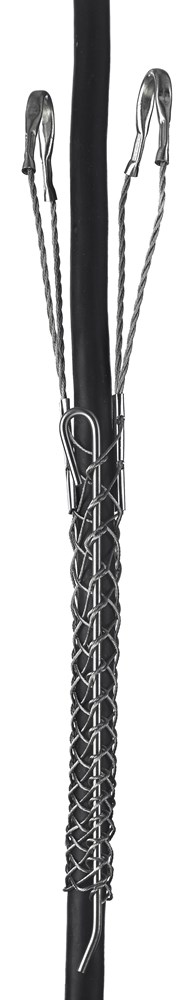 Wire and Cable Management, Support Grip, Double Eye, Split Mesh, Rod Closing, Stainless Steel, 1.50-1.74