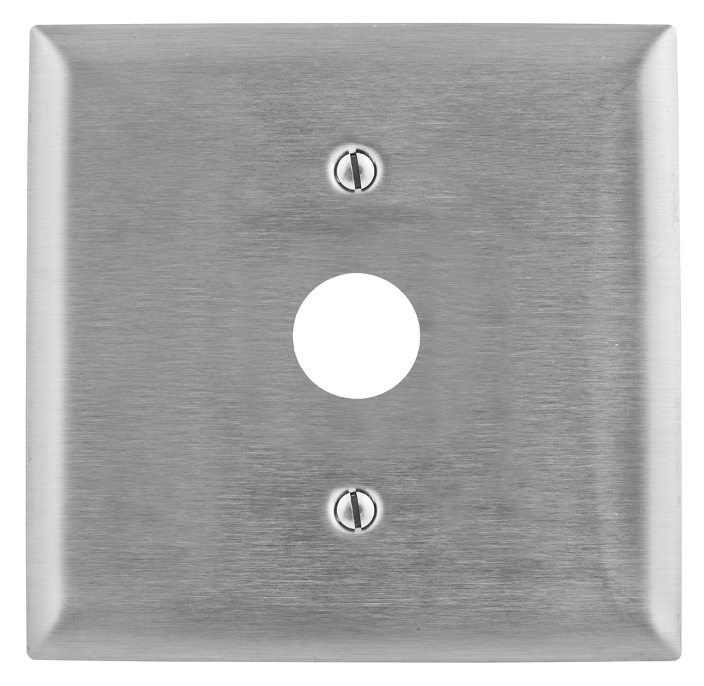 Hubbell Wiring Device Kellems, Wallplates and Boxes, Metallic Plates, 2-Gang, 1) .64