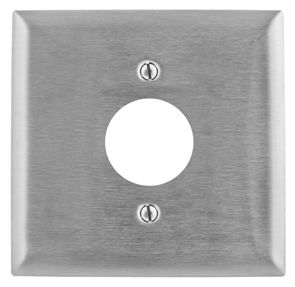 Hubbell Wiring Device Kellems, Wallplates and Boxes, Metallic Plates, 2-Gang, 1) 1.60