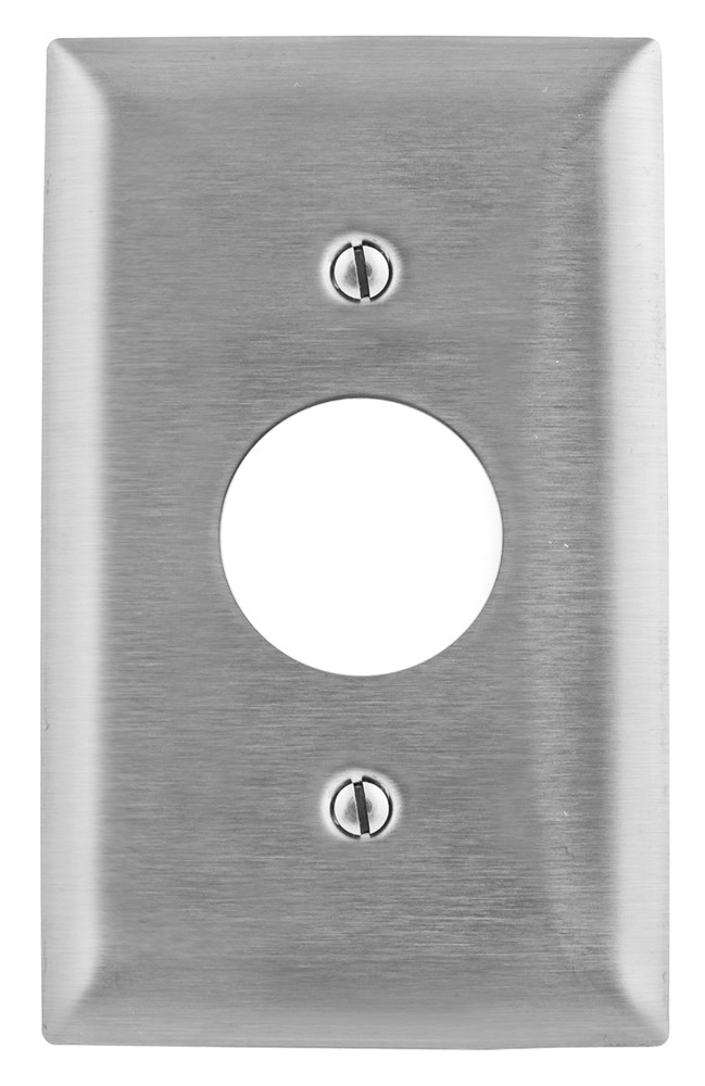 Hubbell Wiring Device Kellems, Wallplates and Boxes, Metallic Plates, 1-Gang, 1) 1.40