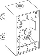 Bryant Wiring Devices, Wallplates and Boxes, Weatherproof Boxes, 1-Gang,1/2
