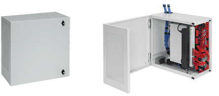 Hoffman DBL242412G DWS1 L-Box Cabinet, 24 in L x 24 in W x 12.34 in D, NEMA 1/IP30 NEMA Rating, Steel