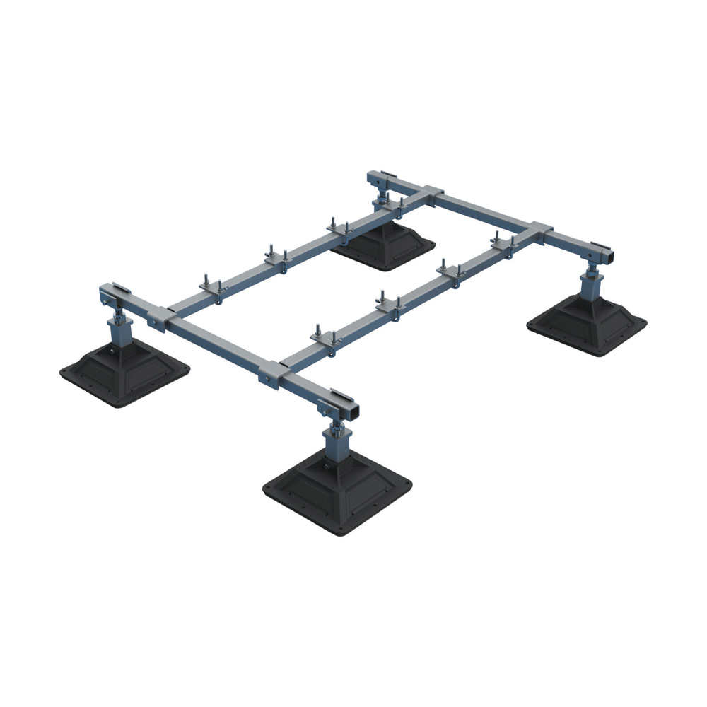 Rooftop Pyramid Equipment Support Kit, 4 Post Base, 49 1/2