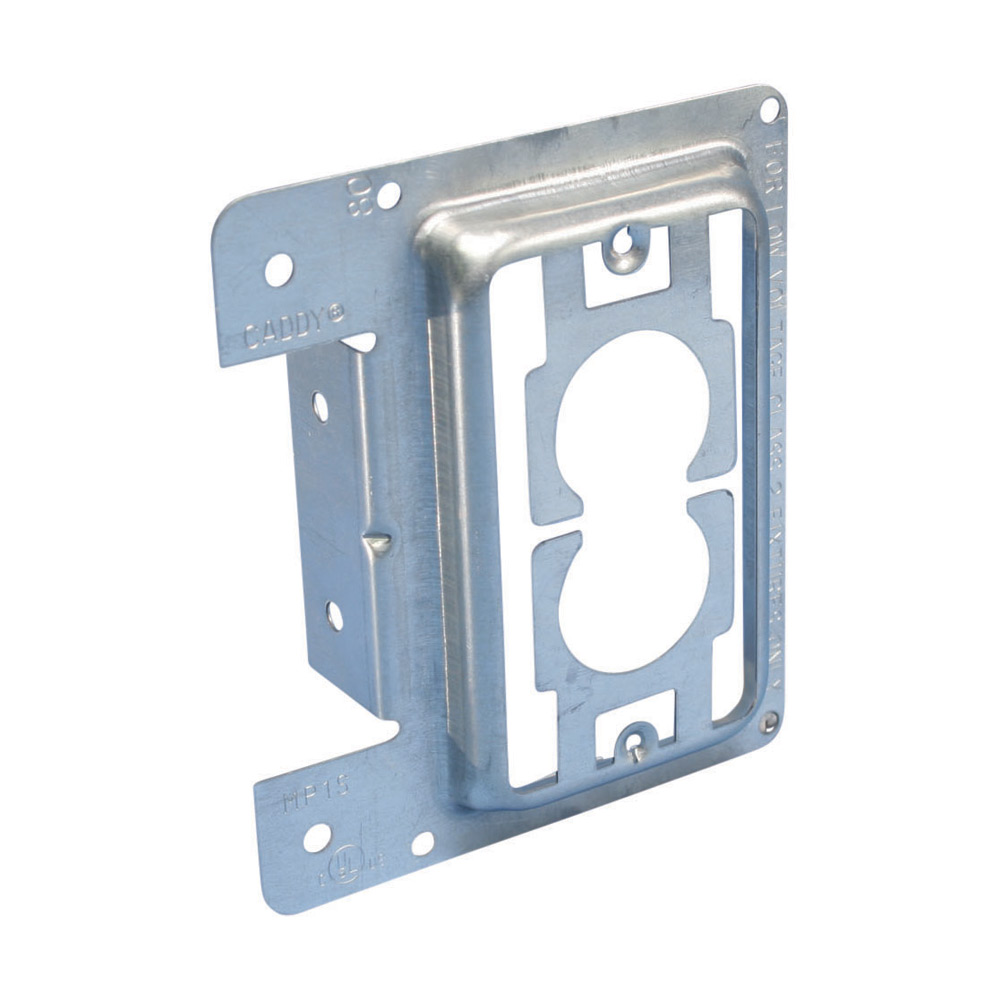 Low-voltage mounting plate for new construction, 1 gang