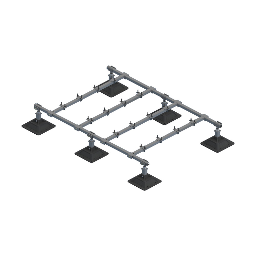Rooftop Pyramid Equipment Support Kit, 6 Post Base, 85 1/2