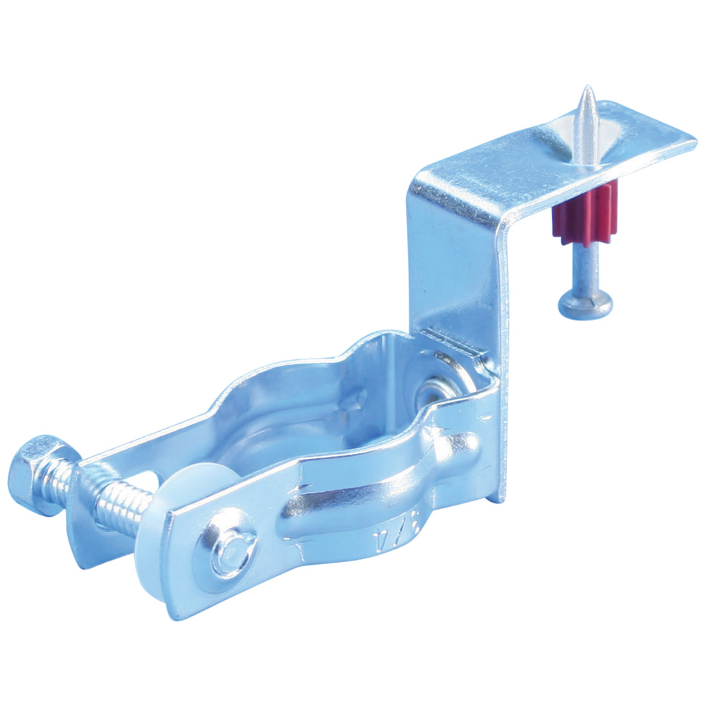 Bolt Close Conduit/Pipe Clamp with Shot-Fire Bracket, 0.74