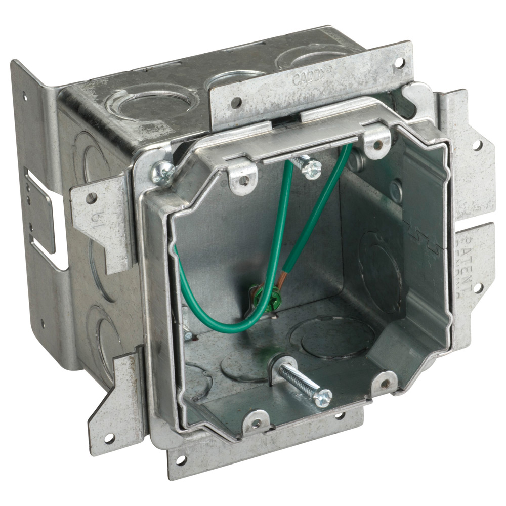 nVent CADDY All-in-One Stud-Mounted With Adjustable Mud Ring, 2 Gang, 5/8
