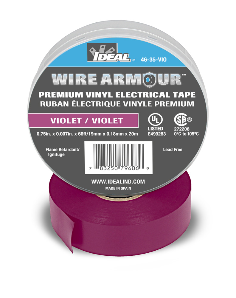 Vinyl Color Coding Tape, Violet, 3/4 X 66'
