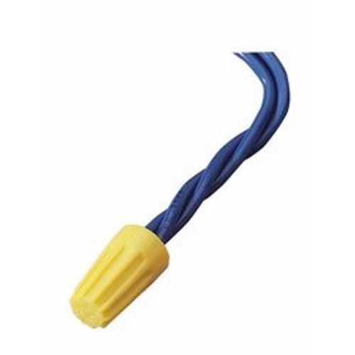 IDEAL, Wire Connector, Wire-Nut®, Twist-On, Number Of Conductors: 2, 4, Conductor Range: 18 - 12 AWG, Min 2-18 MAX 4-14 w/ 1-18, Material: Flame-retardant polypropelene, Color: Yellow, Voltage Rating: 600 V, Environmental Conditions: Tough, UL 94V-2 Flame-Retardant Shell Rated At 105 DEG C (221 F), Model Number: 74B, Flammability Rating: UL 94V-2
