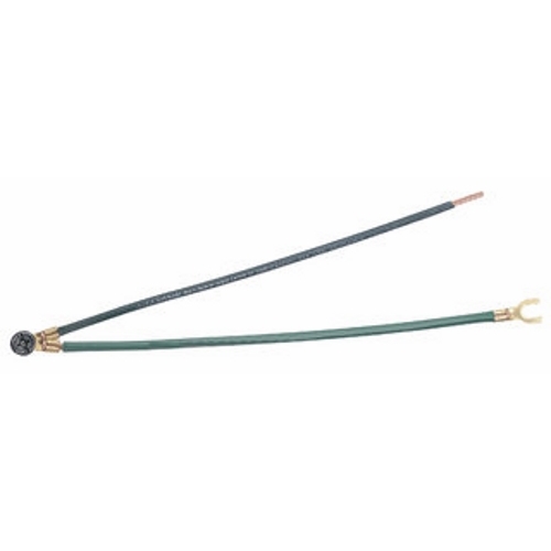 IDEAL, Grounding Tail, Combo, Wire Size: 12 AWG, Wire Type: Solid, Stranded, Includes: 3-Wire Tail Joined With #10 Ring And Ground Screw, One Stripped Tail And Two #10 Fork Tails