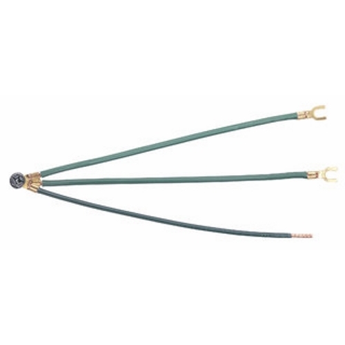 IDEAL, Grounding Tail, Combo, Length: 8 IN, Wire Size: 12 AWG, Wire Type: Solid, Includes: Tail With Lloop & Ground Screw And Stripped End