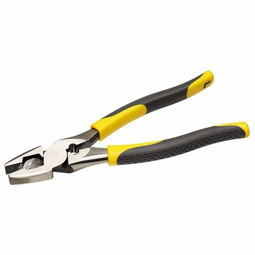 LASERedge Smart-Grip High-Leverage Side-Cutting Pliers With Crimping Die, Overall Length: 9-1/4 IN, Vinyl-Coated, Comfort-Grip Handle, Drop-Forged, High-Carbon Steel, Side Cutter Plier, New England Nose, Cutting Edge: Serrated, For Cutting Hardened Wire, Bolts And ACSR, Crimps Bare And Insulated Terminals