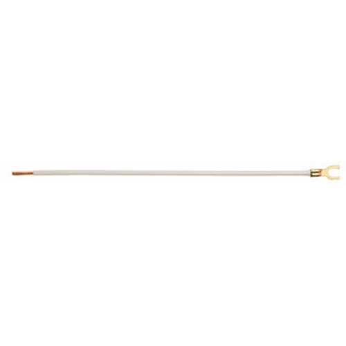 IDEAL, Wire Connector, Pigtail, Size: 8 IN Length, Wire Size: 12 AWG, Material: Brass-Alloy, Color: White, Wire Type: Stranded, Includes: #10 Fork And Stripped End