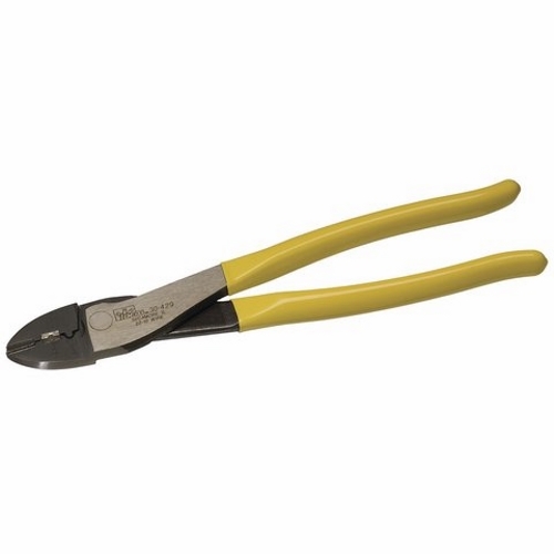 Multi-Crimp Tool, Overall Length: 9-3/4 IN, Solid, Comfort-Grip, Vinyl Coated, Dipped Handle, High-Carbon Steel, For Crimping Bare And Insulated Terminals And Splicing 10 - 22 AWG Wire