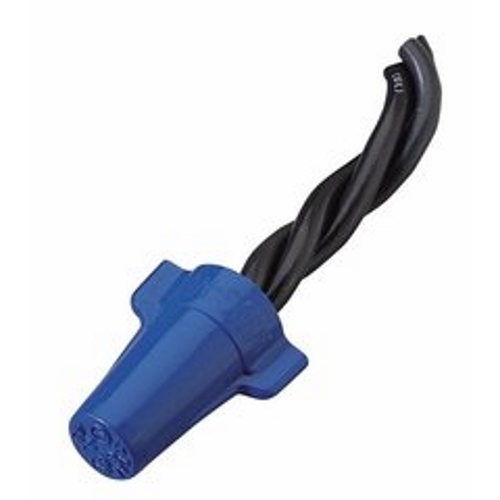 IDEAL, Wire Connector, Wing-Nut®, Twist-On, Number Of Conductors: 1 to 6, Environmental Conditions: Tough, UL 94V-2 Flame-Retardant Shell Rated At 105 DEG C (221 F), Conductor Range: 14 - 6 AWG, Min 3 - 12, MAX 1-6 w/2-8, Material: Flame-retardant polypropelene shell, Color: Blue, Voltage Rating: 600 V, Model Number: 454, Flammability Rating: UL94V-2
