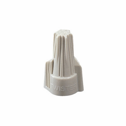 IDEAL, Wire Connector, Twister®, Number Of Conductors: 1 to 6, Conductor Range: 22 - 8 AWG, 3/22 AWG Min, 3/10 AWG MAX, Material: Flame-retardant Polypropelene, Color: Tan, Voltage Rating: 600 V, Environmental Conditions: Tough, UL 94V-2 Flame-Retardant Shell Rated At 105 DEG C (221 DEG F), Wire Type: Cu/Cu, Model Number: 341