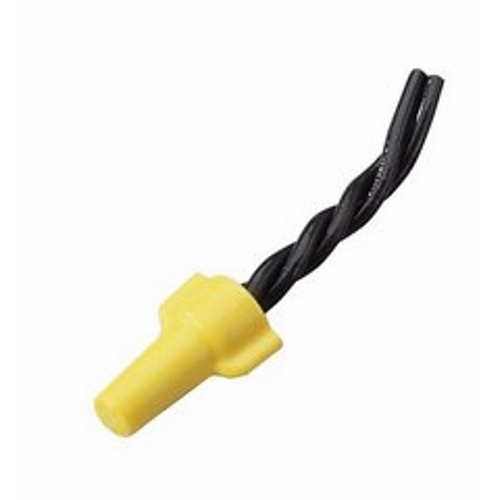 IDEAL, Wire Connector, Wing-Nut®, Twist-On, Number Of Conductors: 2, 3, Environmental Conditions: Tough, UL 94V-2 Flame-Retardant Shell Rated At 105 DEG C (221 F), Conductor Range: 18 - 10 AWG, 18/2 AWG Min, 12/3 AWG MAX, Color: Yellow, Voltage Rating: 600 V, Model Number: 451, Flammability Rating: UL94V-2