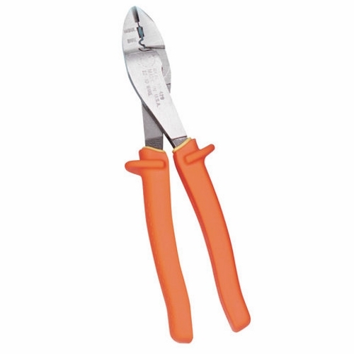 Insulated Multi-Crimp Tool, Overall Length: 9-3/4 IN, High-Carbon Steel, UL Tested And Classified, Meets ASTM F1505-01 And IEC 60 900 Standards, Meets OSHA Requirements For Insulated Tools (29 CFR 1910), For Crimping Bare And Insulated Terminals And Splicing 10 - 22 AWG Wire