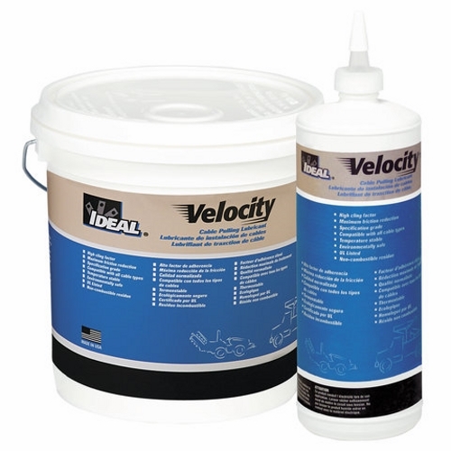 Velocity Lubricant, Size: 1 QT, Container: Squeeze Bottle, Specific Gravity: 0.98, Plastic Safe: Yes, Voc: 1.7 GPL (As Packaged, Minus Water), Working Temperature: 25 - 140 DEG F, Boiling Point: 212 DEG F (100 DEG C), Percent Volatile By Volume: Less Than 90 PCT, Percent Solid By Weight: Less Than 5 PCT, Ivory Translucent Gel, 6.5 - 8 pH, Solubility In Water: Moderate, Storage Temperature: 40 - 140 DEG F, Ul Listed, For Wire Pulling