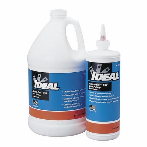 Aqua-Gel CW Lubricant, Size: 1 GAL, Container: Jug, Specific Gravity: 1.10, Plastic Safe: Yes, Mild Odor, Voc: 4.1 GPL (As Packaged, Minus Water), Working Temperature: -28 To 40 DEG F, Boiling Point: 212 DEG F (100 DEG C), Percent Volatile By Volume: Less Than 45 PCT, Percent Solid By Weight: Approximately 60 PCT, Pink Gel, 7.5 - 8.5 pH, Solubility In Water: Infinite, Storage Temperature: -28 To 190 DEG F, For Cable Pulling