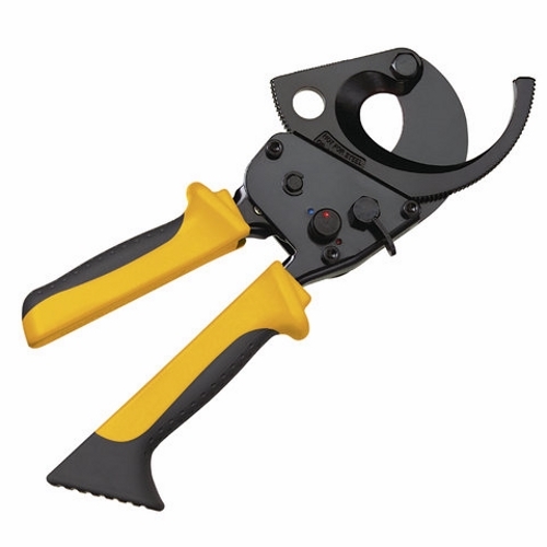 BigFoot Ratcheting Cable Cutter, Comfort-Grip Handle, Cable Size: 750 KCMIL (MCM), Maximum Jaw Opening: 2 IN, For Cutting 750 KCMIL (MCM) And Smaller Hard-Drawn Copper And Aluminum Cables, Not For Cutting Steel Or ACSR
