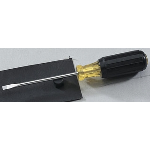 IDEAL, Screwdriver, Electrician's, Tip Size: 3/16 IN, Overall Length: 11-3/4 IN, Shank Length: 8 IN, Handle Type: Cushioned Rubber Grip, Blade Material: Chrome Vanadium Steel, Blade Finish: Nickel-Chrome Plating, Tip Type: Cabinet, Shank Size: 3/16 IN