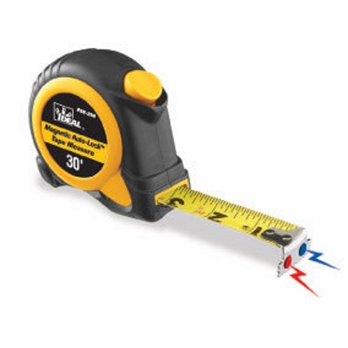 IDEAL, Measuring Tape, Mag-Tape, Magnetic-Tip, Length: 30 FT