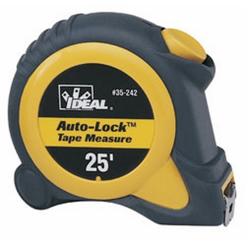 IDEAL, Measuring Tape, Auto-Lock, Automatic Blade Lock, Length: 25 FT