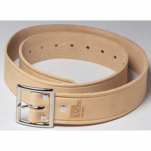 Buckle Belt, Dimensions: 46 IN Length, 1-3/4 IN Width, Nickel Plated Buckle Finish