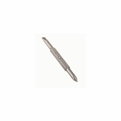 Replacement Bit, 1/4 IN, #2 Tip, Slotted, Phillips Tip, For Both Ratch-A-Nut And Twist-A-Nut