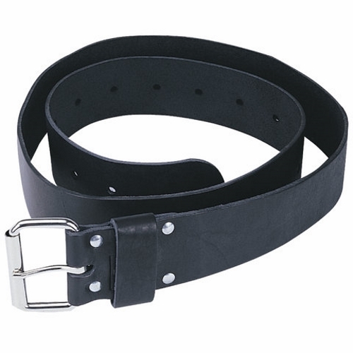 Ideal 35-995BLK Premium Roller Leather Belt, Black, Dimensions: 48 IN Length, 2 IN Width, Nickel Plated Buckle Finish