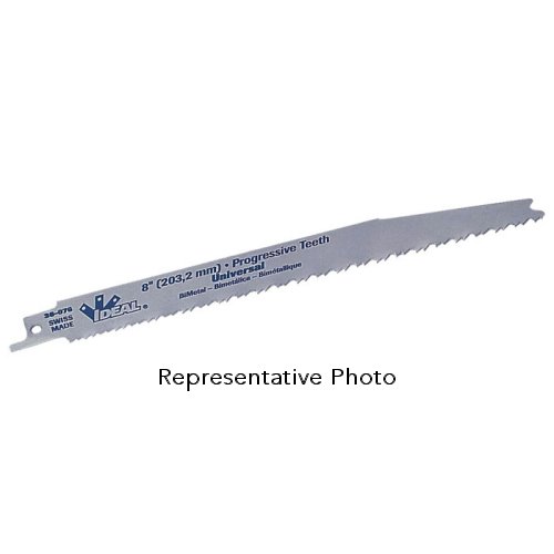 IDEAL, Blade, Reciprocating, Wood w/Nail, Width: 3/4 IN, Length: 9 IN, Thickness: 050 IN, Teeth Per Inch: 6 TPI, Material: Bi-Metal, Teeth Type: High-Speed Steel, Blade Back: Taper