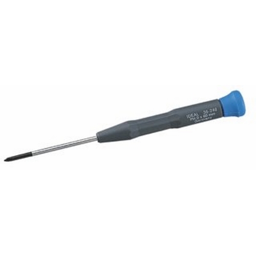 IDEAL, Screwdriver, Slim Electronics, Tip Size: 1/8 IN, Tip Type: Phillips # 0, Blade Material: Chrome Vanadium Steel Shank