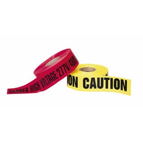 IDEAL, Tape, Barricade, Legend: Caution Do Not Enter, Size: 3 IN Width X 1000 FT Length, Color: Yellow, Composition: LDPE IDEAL Specs, Tensile Strength: 2350 PSI TD, 1893 PSI MD ASTMD882, Thickness: 2 MIL, Material: Polyethylene