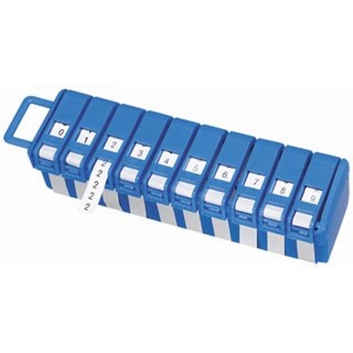 IDEAL, Wire Marker Roll, Dispenser with Rolls, Size: 3 X 6 IN, Material: Polyester, Legend: 0-9, Number Of Rolls: 1/Legend, Temperature Range: -40 DEG F - 180 DEG F (-40 DEG C - 82 DEG C)