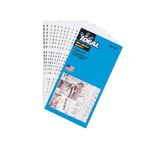 IDEAL, Wire Marker Booklet, Size: 1/4 X 1-1/2 IN Marker, Material: Plastic-Impregnated Cloth, Legend: A-Z, Temperature Rating: -40 To 180 DEG F, Markers Per Page: A-Z (45 each), Number Of Pages: 26/Booklet, Legend Color: Non-Smear Black, Adhesion: 45 OZ/IN Width Ultimate, Includes: 1170 Total Markers