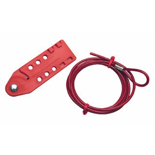 IDEAL, Cable Lockout, Material: Steel Cable, Length: 6 FT, Finish: Plastic-Coated, Capacity: Up To Six 9/32 IN Padlocks