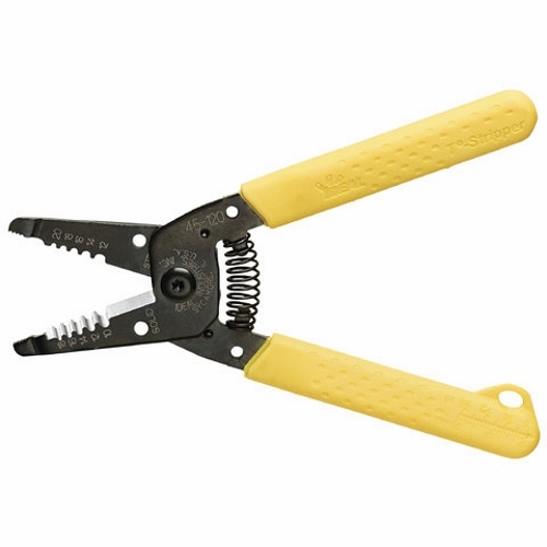 T-7 T-Stripper Wire Stripper, Size: 22 - 30 AWG Solid, 24 - 32 AWG Stranded, Straight Handle, Tough Steel, Tough Steel Handle, Knife-Type Blade, Black Oxide Finish, For Stripping Solid Or Stranded Wire