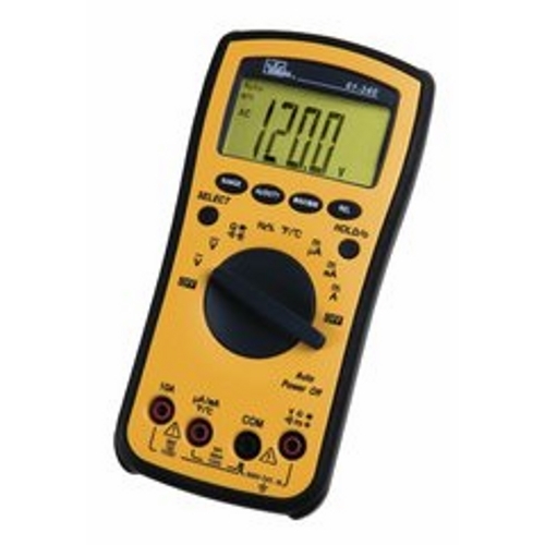 IDEAL, Multimeter, Test-Pro, 340 Series, Model: 340, Amperage Rating: 400 - 10A AC/DC, Frequency Rating: 10 - 4M Hz, Resistance: 400 KOHM/4 KOHM/ 40 KOHM At ±(1 PCT+2) Accuracy, 4 MOHM At ±(1.2 PCT+2) Accuracy, 40 MOHM At ±(2 PCT+5) Accuracy, Capacitance 400 NFD/4 MFD/40MFD At Plus Or Minus (3 PCTPlus 5) Accuracy, 400 MFD/4000 MFD At Plus Or Minus (20 PCTPlus 5) Accuracy, Digital 3999 Count LCD / 3-3/4 Digit