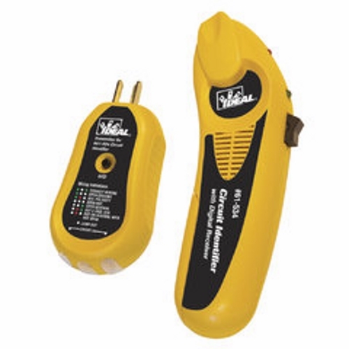 IDEAL, Digital Breaker Finder, Circuit Breaker Finder, Voltage Rating: 100-250 vac, Includes: GFCI Receptacle Tester, Digital Receiver, Warranty: 2 year, Frequency: 47-63 HZ