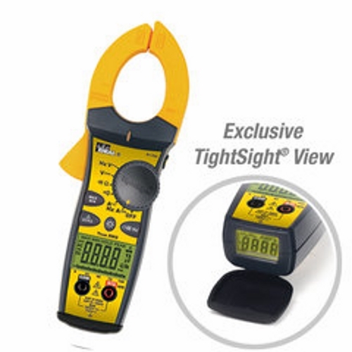 IDEAL, Clamp Meter, TightSight, 760 Series With TRMS, Capacitance, Frequency, Resistance: 0 To 999.9 OHM , 1000 To 9999 OHM At 1.5PCT + 5 Accuracy, Capacitance: 0 To 999.9 MFD At 5 PCT Plus 15 Accuracy, Display: 4 Digit LCD With 9999 Counts For Both Displays With 41 Segment Analog Bar Graph On Front Display