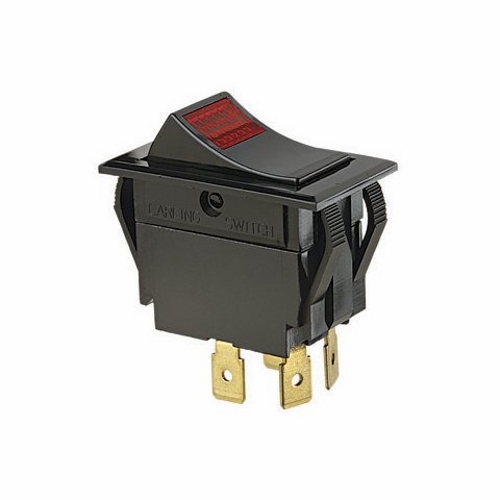IDEAL, Rocker Switch, Full-Size, On-Off, Voltage Rating: 125, 250 VAC, Amperage Rating: 15, 10 AMP, Number Of Poles: 2, Action: DPST, Connection: Spade, 4 Terminals, Size: 1.700 IN Length X 0.970 IN Weight X 190 IN Height, Mounting: 0.830 IN X 1.450 IN Hole, Operating Temperature: 32 To 185 DEG F, Hp Rating: 3/4 HP At 125 To 250 VAC, Panel Thickness: 0.125 IN