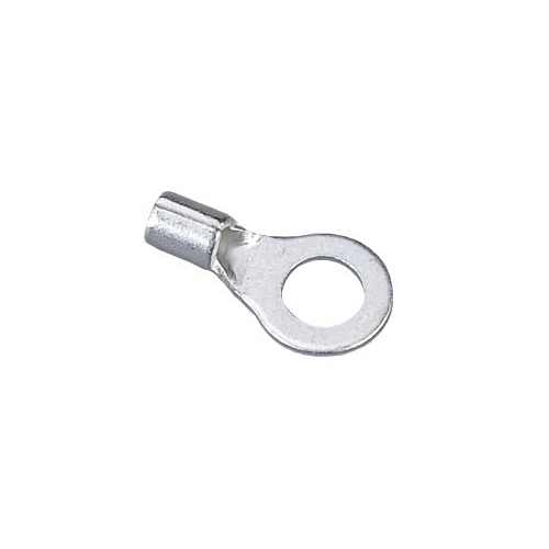 IDEAL, Ring Terminal, Bare Ring, Cable Size: 4 AWG, Stud Size: 5/16 IN, Number Of Holes: 1, Insulation: Non-Insulated, Material: Tin Plated Brass