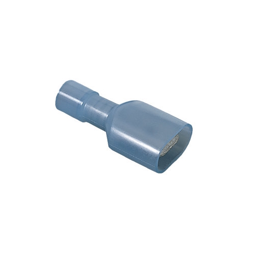 IDEAL, Disconnect Terminal, Terminal Vinyl Fully Insulated, Wire Size: 16 - 14 AWG, Voltage Rating: 300 V, Material: Brass, Nylon, Finish: Tin-Plated, Insulation: 0.185 IN Diameter, Connection: Male, Tab Size: 0.250 IN X 032 IN, Temperature Rating: 105 DEG C