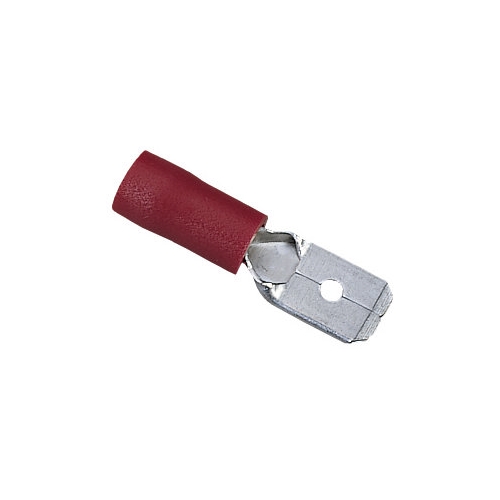 IDEAL, Disconnect Terminal, Vinyl Insulated, Wire Size: 22 - 18 AWG, Voltage Rating: 300 V, Insulation: 0.150 IN Diameter, Connection: Male, Tab Size: 0.250 IN X 032 IN, Temperature Rating: 75 DEG C