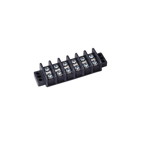 IDEAL, Terminal Strip, Wire Size: 22 - 12 AWG, Spacing: 0.437 IN, Amperage Rating: 20 AMP, Voltage Rating: 250 V, Material: Zinc-Plated Steel Screw, Number Of Circuits: 8, Torque Rating: 9 IN-LB, Terminal Screw Size: 8