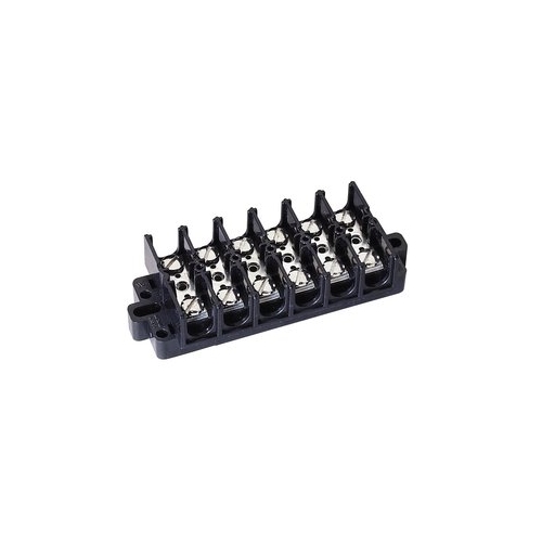 IDEAL, Terminal Strip, Wire Size: 22 - 6 AWG, Spacing: 0.625 IN, Amperage Rating: 60 AMP, Voltage Rating: 600 V, Material: Nickle-Plated Brass, Number Of Circuits: 4, Torque Rating: 20 IN-LB, Terminal Screw Size: 4