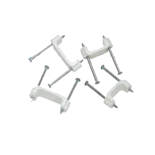 IDEAL, Cable Staple, Cable Type: ROMEX, Non-Metallic And Underground Feeder Cable, Staple Size: 1/2 IN, Material: Smooth Plastic, Color: White, Insulation: Insulated, Finish: Zinc-Plated Nails, Nail Type: Standard